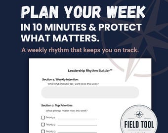 Leadership Rhythm Builder | Weekly Planning System for Managers (PDF)