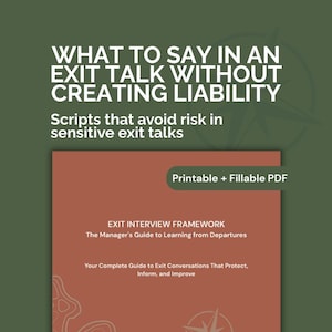 Trying to Understand Why People Leave? 31-Page Exit Interview Framework (PDF)