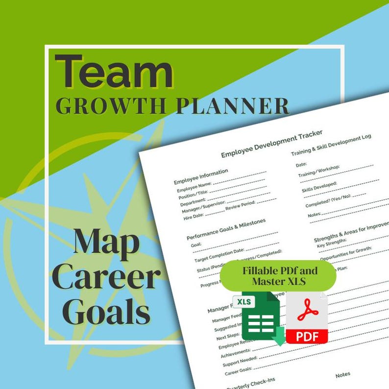 Team Growth Planner — Employee Career Coaching Tool (printable PDF ...