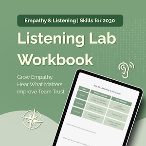 Le laboratoire de l'écoute™ | Développez l'empathie et renforcez la confiance de l'équipe | Outil de leadership imprimable à partir de Your Leadership Map™ (PDF numérique)