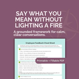 Employee Feedback Quick Guide for Managers (PDF)