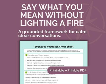 Employee Feedback Quick Guide for Managers (PDF)