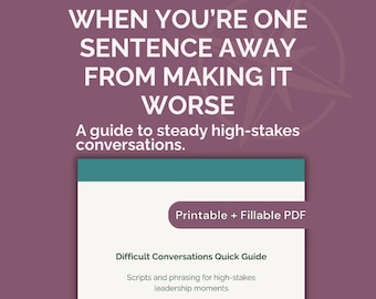Difficult Conversation Scripts for Managers (PDF)
