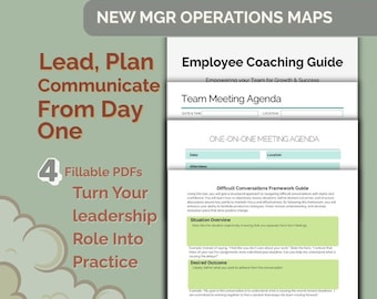 New Manager Operational Essentials Bundle | People Management Tools Pack (PDF Fillable)
