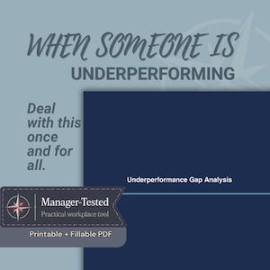 Analyse van ondermaatse prestaties voor managers, prestatiediagnose voor medewerkers, prestatiebeoordelingstool, invulbaar en afdrukbaar PDF-bestand