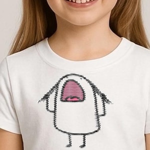 Screme Charakter Strasssteinmuster Vorlage | SS8 2,4mm | DIN A4 Format | Farbe | PNG SVG PDF für Heat Transfer