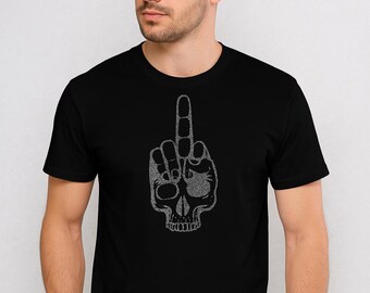 Plantilla de calavera con diamantes de imitación para dedos / SS8 / A4 / PNG PDF / Diseño de espejo para planchar