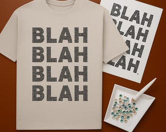 Crystal Rhinestone T-Shirt DIY Kit: Hotfix Template Included
