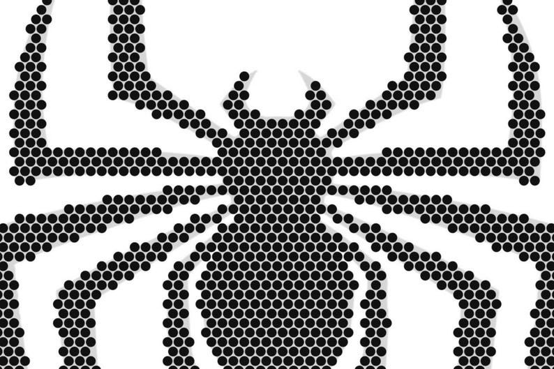 Spider Rhinestone Design Spider Rhinestone Template SS10 Iron-on Crystal Design Spider-man - Etsy