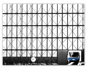 Disney monorail photo, Contemporary Resort, monorail blue, abstract Disney art, black white, Giclée print on 100% cotton fine art art paper