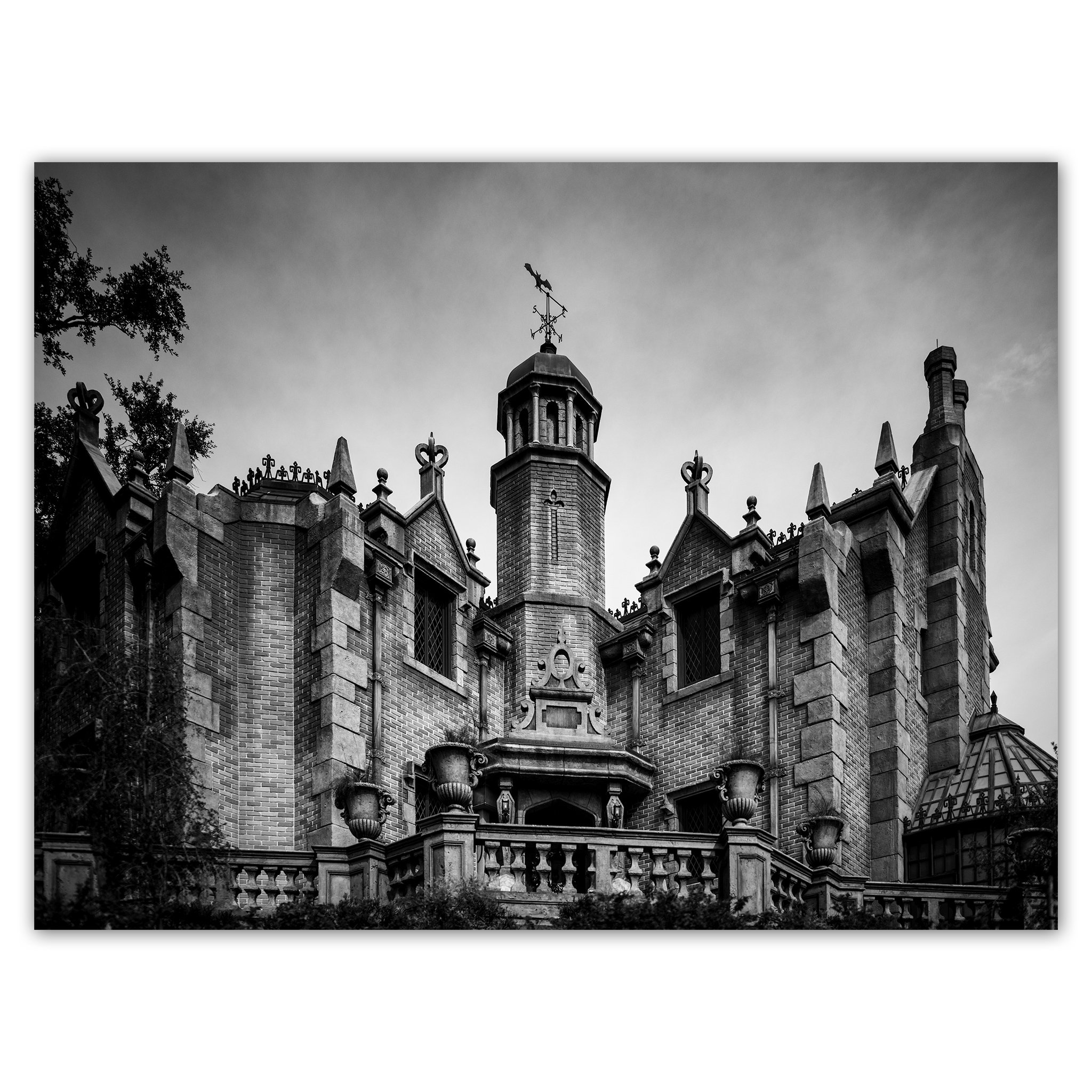 Disney Haunted Mansion Photo, Magic Kingdom Pictures, Black and White