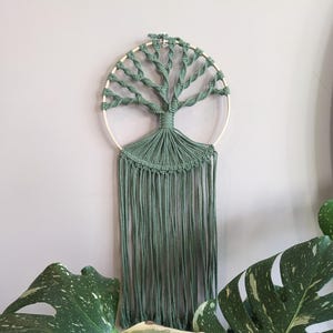 Árbol de la Vida en macramé para colgar en la pared / 33 colores / Decoración bohemia moderna / Colgante de pared hecho a mano / Árbol de macramé / Decoración del hogar / Árbol arcoíris