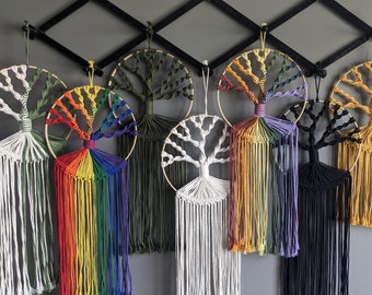 Tree of Life Macrame Wall Hanging | 33 Color Options | Modern Boho Decor | Handmade Wall Hanging | Macrame Tree | Home Decor | Rainbow Tree