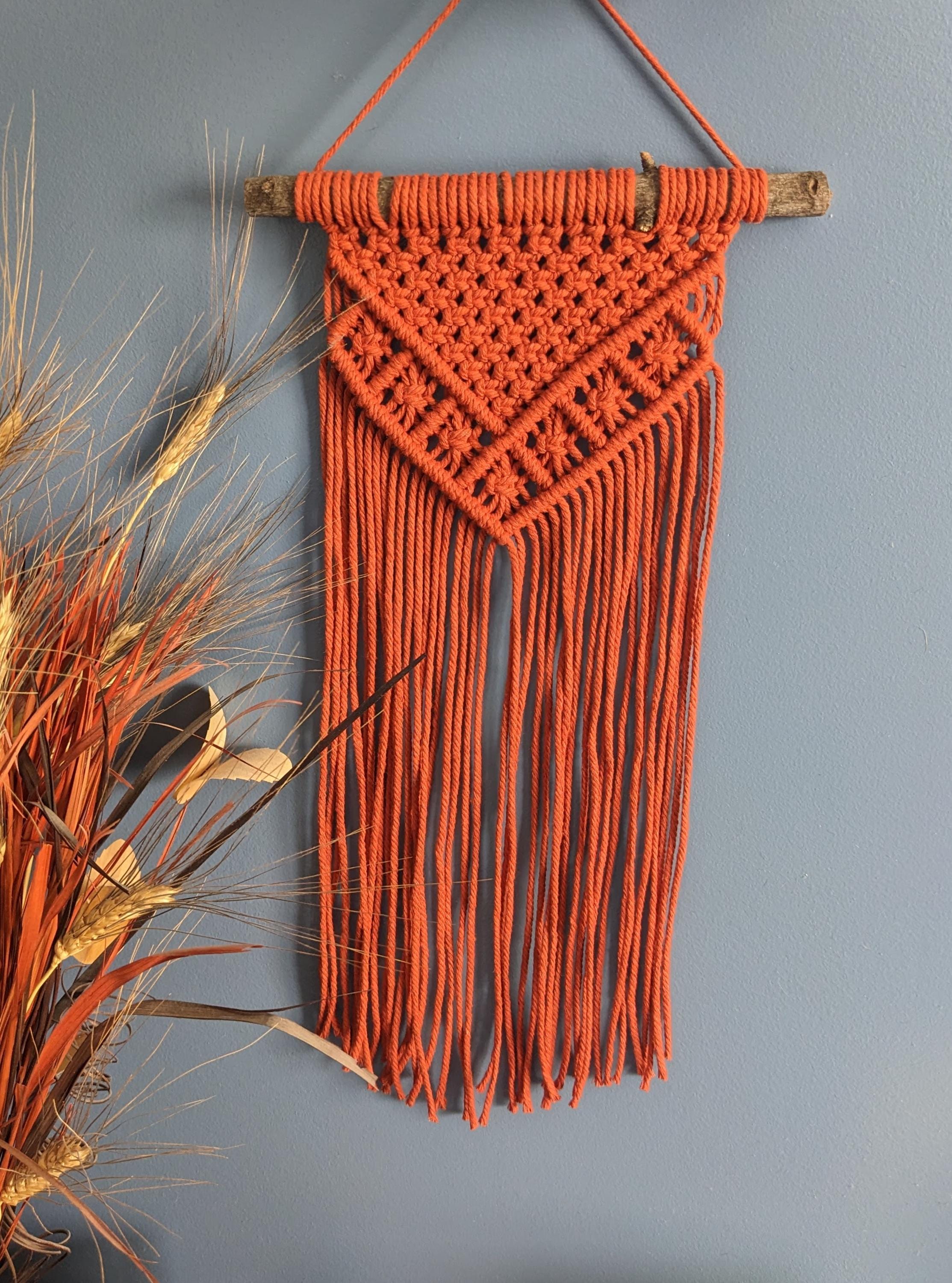 Cute Macrame Wall Art | 33 Color Options | Modern Boho Decor | Unique Decor | Small Wall Hanging | Home Decor | Gift for Mom | Rainbow
