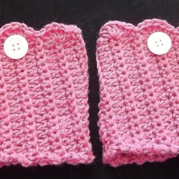 Boot Cuffs, Crocheted Boot Cuffs, Pink Cuffs, Boot toppers, Leg warmers, custom crochet boot cuffs, boot sock, Legwarmer
