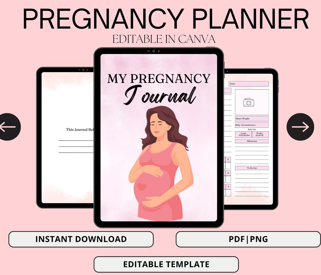 Printable Pregnancy Journal Bundle for Moms-to-be | First-time Moms ...
