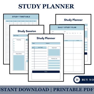 Study Planner, Student Planner, Study Organizer, Academic Planner ...