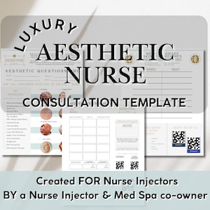 Med Spa Consultation Forms/Packet- Editable Canva Template