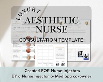Med Spa Consultation Forms/Packet- Editable Canva Template