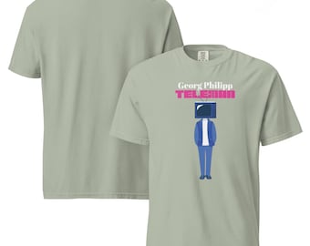 Classical Composer T-Shirt features a clever “Teleman” riddle inspired by the name of the composer Telemann