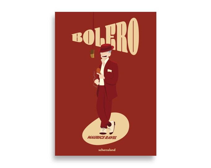 Ravel's Bolero Poster | Humorous Music Riddle Art Print
