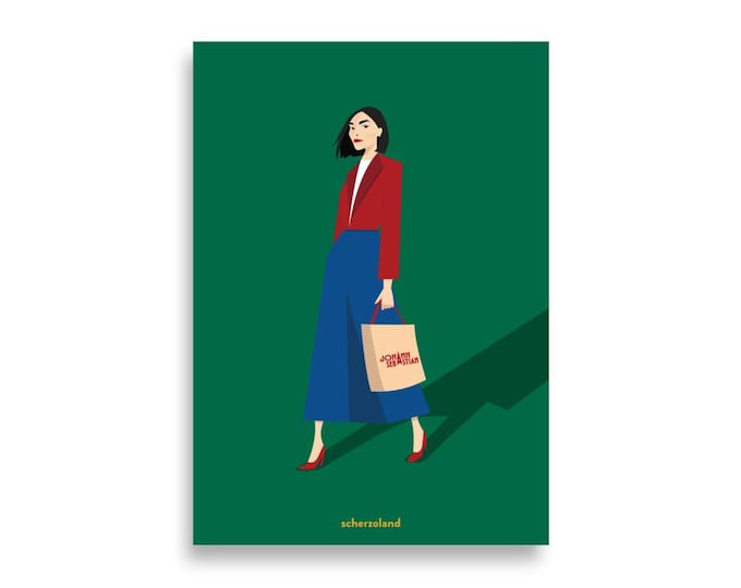 Stylish and fun Johann Sebastian "bag"(Bach) poster