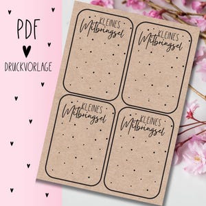 Druckvorlage "kleines Mitbringsel" PDF Vorlage zum Download Ausdrucken Geschenkkarte Geschenkidee Geschenk Selbstausdrucken