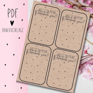 Modèle d'impression "Veux-tu être ma marraine" Modèle PDF à télécharger Imprimer Carte cadeau Idée cadeau Cadeau Imprimez vous-même