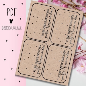 Druckvorlage "Erzieherin" PDF Vorlage zum Download Ausdrucken Geschenkkarte Geschenkidee Geschenk Selbstausdrucken