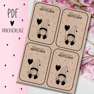 Druckvorlage "kleiner Wichtelgruß" PDF Vorlage zum Download Ausdrucken Geschenkkarte Geschenkidee Geschenk Selbstausdrucken Raysin