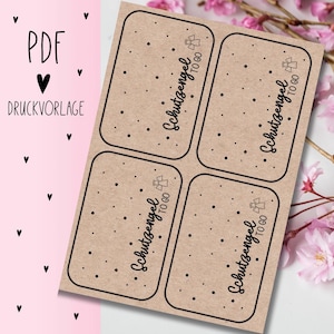 Print template &quot;Guardian Angel to go&quot; PDF template for download Print Gift card Gift idea Gift Print yourself