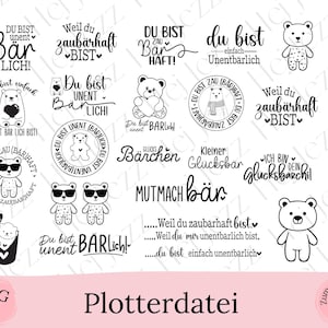 File plotter Svg - Detti - Orso - File - Piccolo orso fortunato