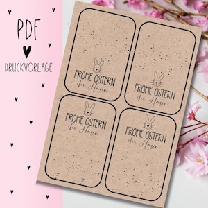 Druckvorlage "frohe Ostern ihr Hasen" PDF Vorlage zum Download Ausdrucken Geschenkkarte Geschenkidee Geschenk Selbstausdrucken