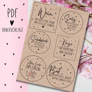 Druckvorlage "zum Einzug" PDF Vorlage zum Download Ausdrucken Geschenkkarte Geschenkidee Geschenk Selbstausdrucken