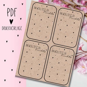 Imprimir plantilla "no querías nada" Plantilla PDF para descargar, imprimir tarjeta de regalo, idea de regalo, imprimir tú mismo