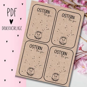 Druckvorlage "Ostern to go" PDF Vorlage zum Download Ausdrucken Geschenkkarte Geschenkidee Geschenk Selbstausdrucken