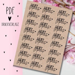 印刷テンプレート「ハートの瞬間」PDFテンプレートをダウンロード 印刷 ギフトカード ギフトのアイデア ギフト 自分で印刷