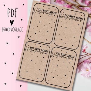 Druckvorlage "du bist mein Herzensmensch" PDF Vorlage zum Download Ausdrucken Geschenkkarte Geschenkidee Geschenk Selbstausdrucken