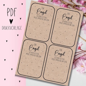 Print template &quot;Angel&quot; PDF template for download Print Gift card Gift idea Gift Print yourself