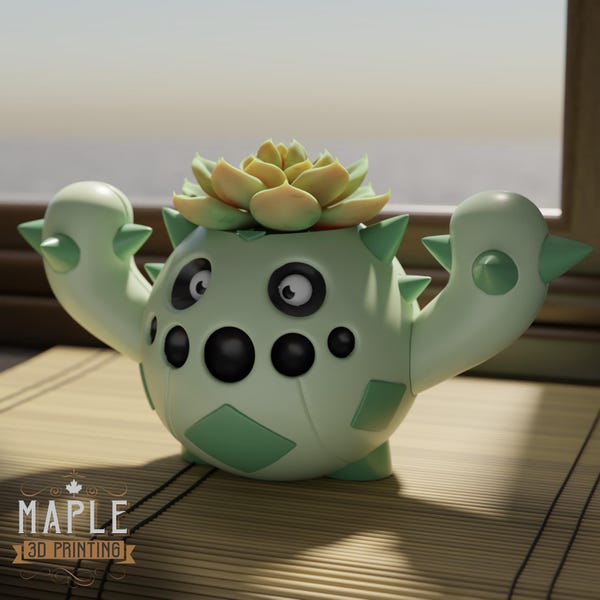 Filamento 3D de Pokémon - Maceta Cacnea de Maple 3D Printing