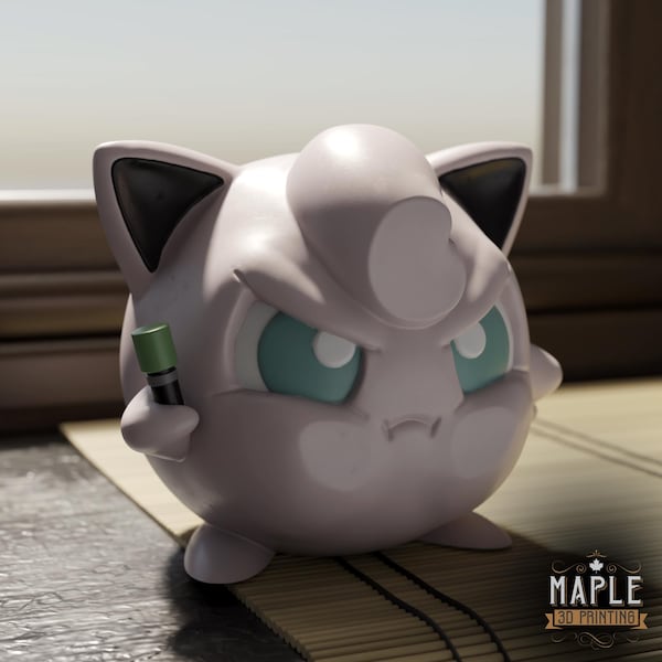 Pokemon 3D Filament Print - Window Jigglypuff by Maple 3D Printing