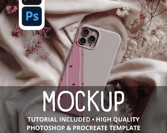 Procreate Smartphone Mockup: Seamless Pattern Showcase (Digital Download)