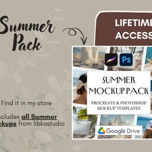 Procreate & Photoshop Mockup Templates, Whole Shop Bundle (Digital Download) image 19