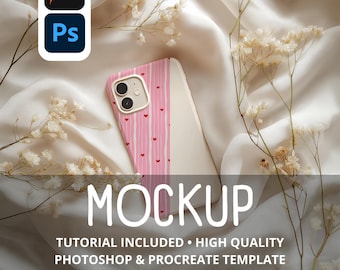 Procreate Smartphone Mockup: Seamless Pattern Showcase (Digital Download)