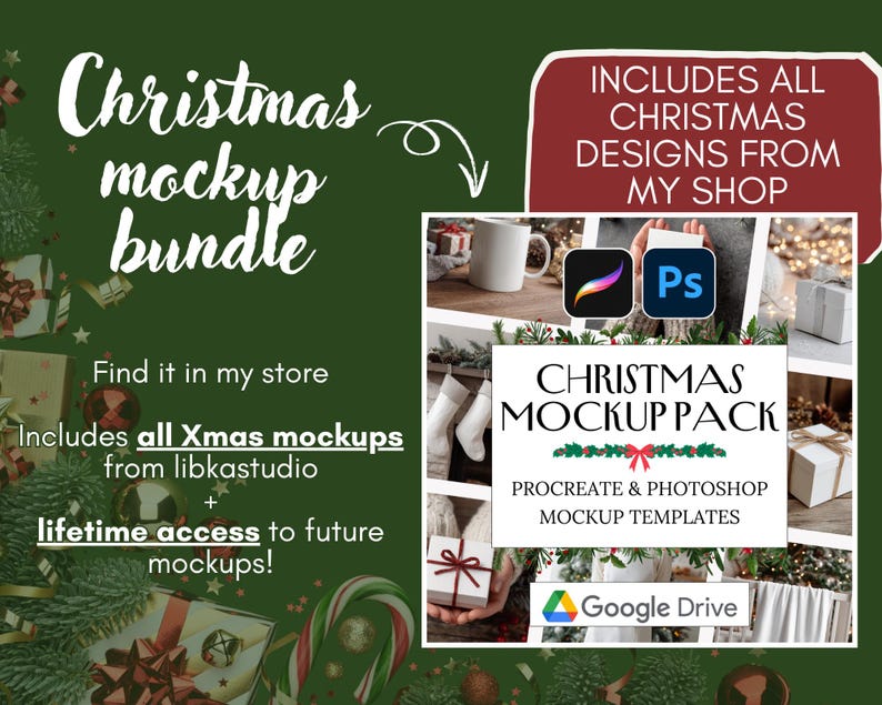 Procreate & Photoshop Mockup Templates, Whole Shop Bundle (Digital Download) image 20