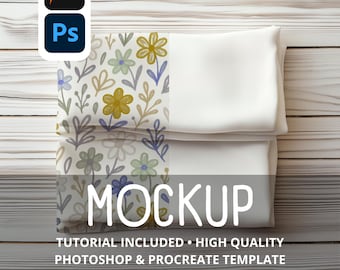 Procreate Fabric Mockup: Seamless Pattern Template (Digital Download)