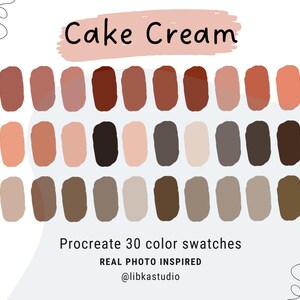 Procreate Swatches 30 | HEX Codes Digital Art Palette | For iPad Procreate | Cute Pastel Dessert Digital Palette | Creative Colour Swatch