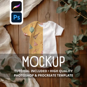 Babybodymodell | Procreate-mall i ett stycke (digital produkt), rustik, bohemisk