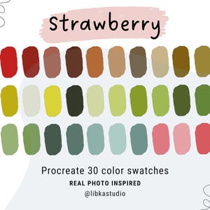 30 Sweet Procreate Swatches | HEX Codes Digital Art Palette | iPad | Procreate Swatches | Pastel Green Pink Digital Palette | Colour Swatch
