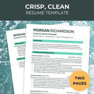 ATS Friendly Resume Template | Simple & Classic CV | Microsoft Word Only